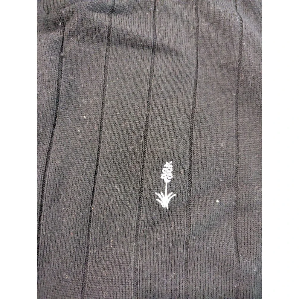 Peter Millar Mens Size XLarge 100% Italian Merino Wool Quarter Zip Black Sweater